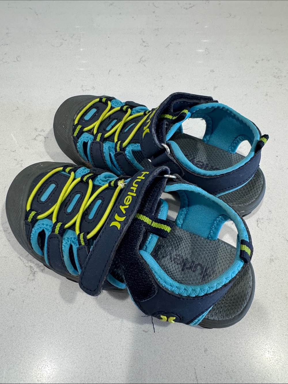 Hurley Kids Navy, Teal & Lime Active Sandals